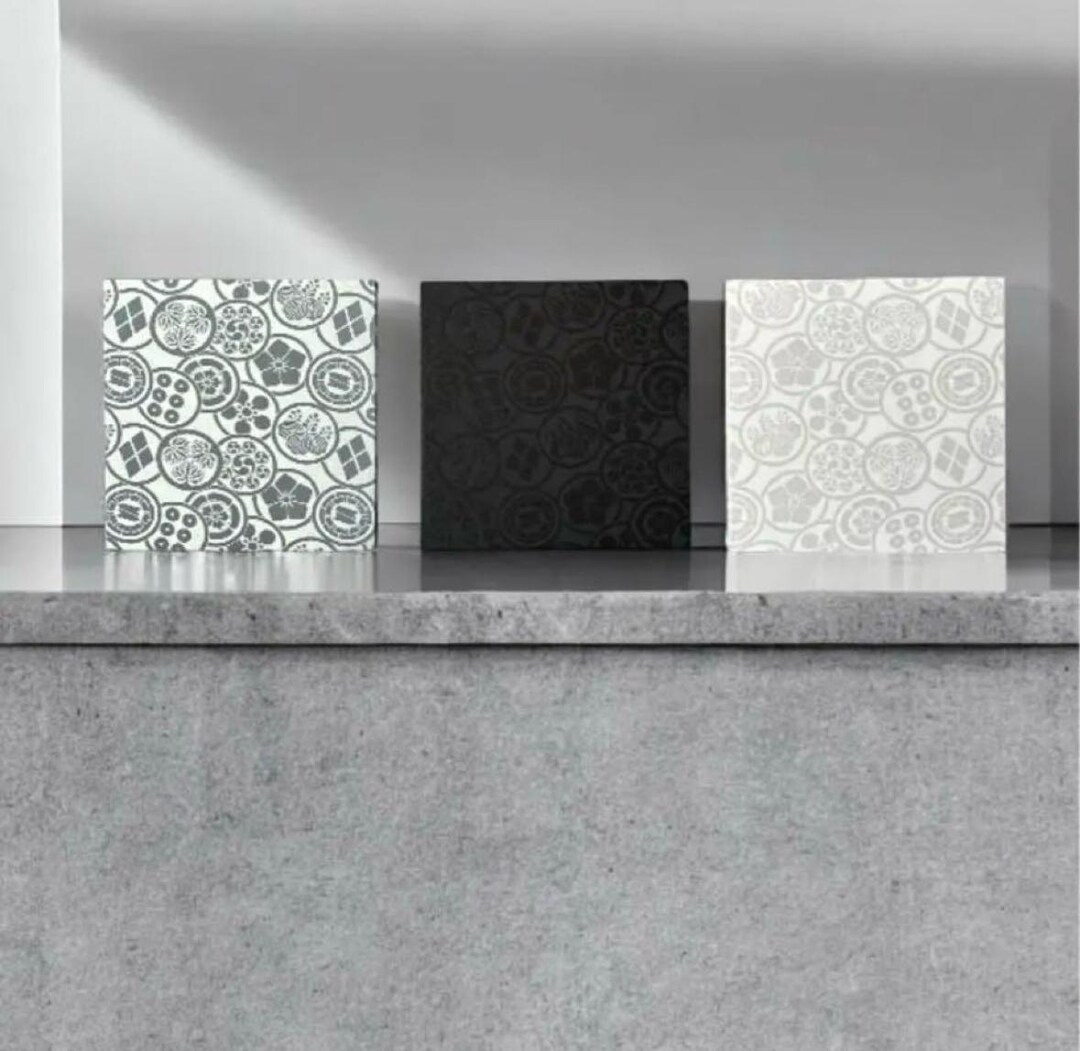 Kamon Pattern, Japanese Pattern Fabric Wall Art (set of 3), Fabric Wall ...