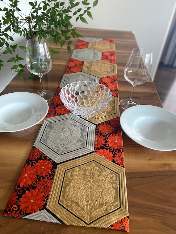 Vintage Japanischer Kimonogürtel Obi Tischdekoration (Einzelstück)