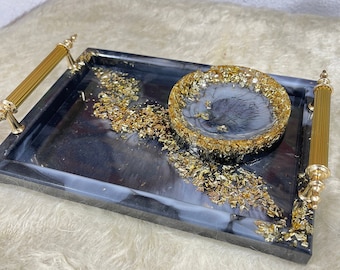 8x12 Custom Rolling Resin Tray, Ashtray set, Ashtray combo, Ash Tray Matching Set, Personalized tray set