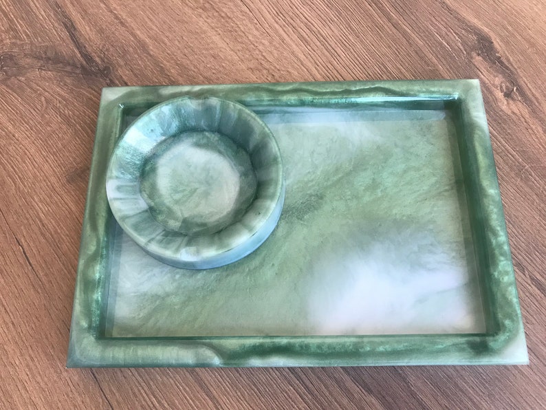 Custom Marble Resin Tray Ashtray Set Ashtray Combo Etsy