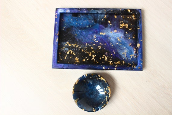 B-Grade Pastel Rainbow Galaxy Ashtray Rolling Tray Home Decor