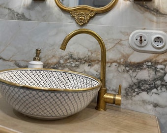 Grifo de lavabo de baño de latón, grifo de fregadero de cocina, grifo de fregadero de cocina de una sola manija de latón sin lacar, grifo de agua fría y caliente de un solo orificio