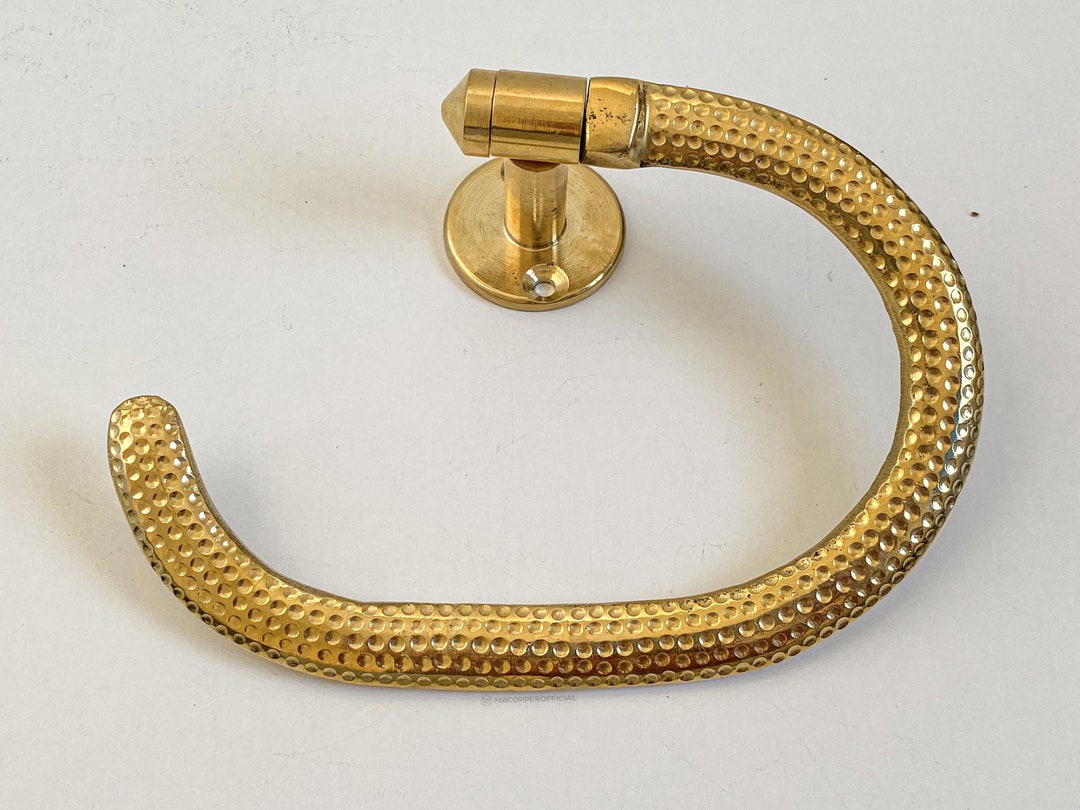Brass Toilet Paper Holder , Handmade Brass Bathroom Roll Holder , Brass