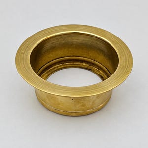 Unlacquered Brass Garbage Disposal Flange - Deep Kitchen Sink Flange, Fits 3-1/2 Inch Standard Drain Hole | Handmade Moroccan Solid Brass image 3