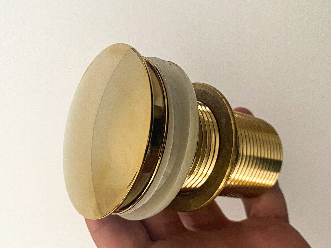 Unlacquered Brass Sink Drain Solid Brass Drain Pop up Drain Bathroom