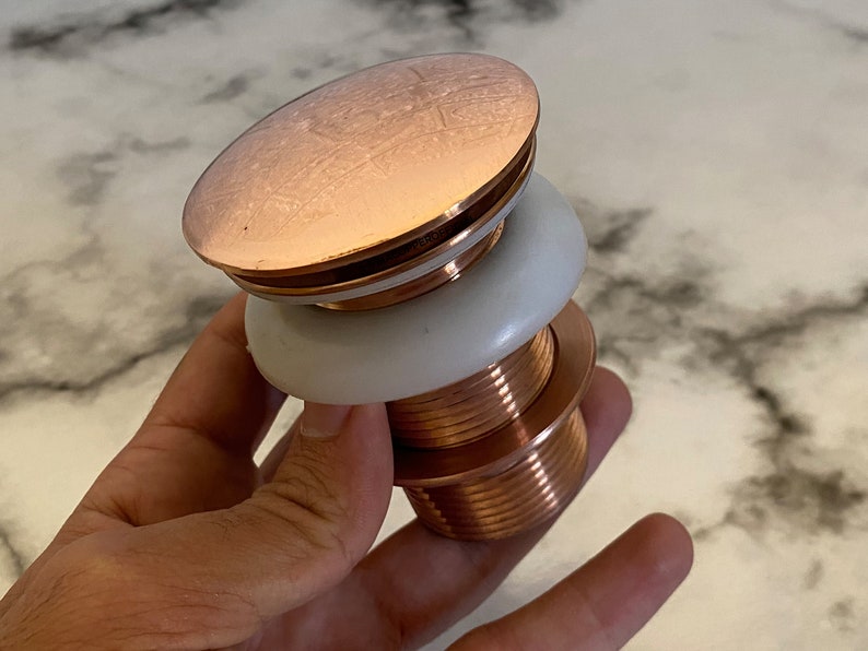 Copper Finish Sink Drain Copper Finish Sink Drain Pop up Etsy