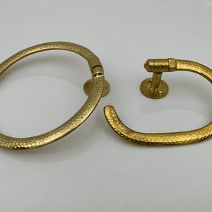 Porta asciugamani ad anello in ottone per bagno Porta carta igienica in ottone da parete Porta asciugamani per bagno Porta carta igienica per bagno in ottone
