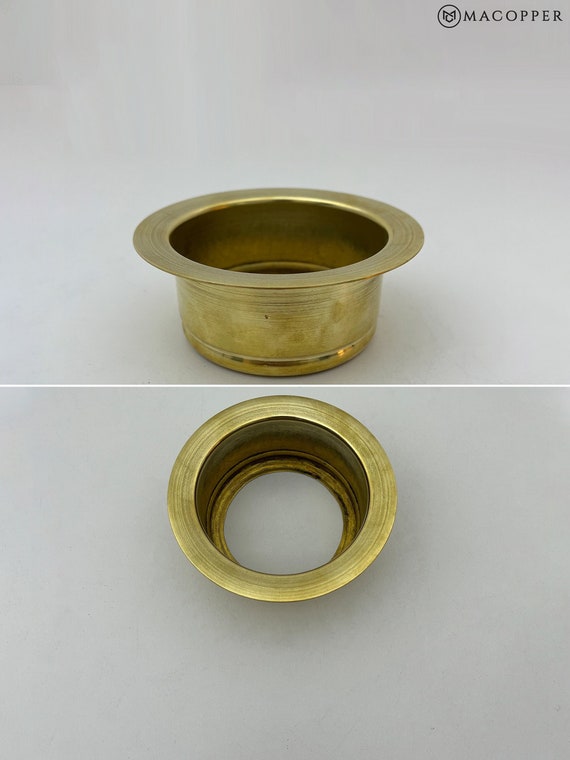 Brass Standard Sink Flange, Deep Garbage Disposal Sink Flange for Kitchen Sink Fit for 3-1/2 Inch Standard Sink Drain Hole Deep Sink Flange