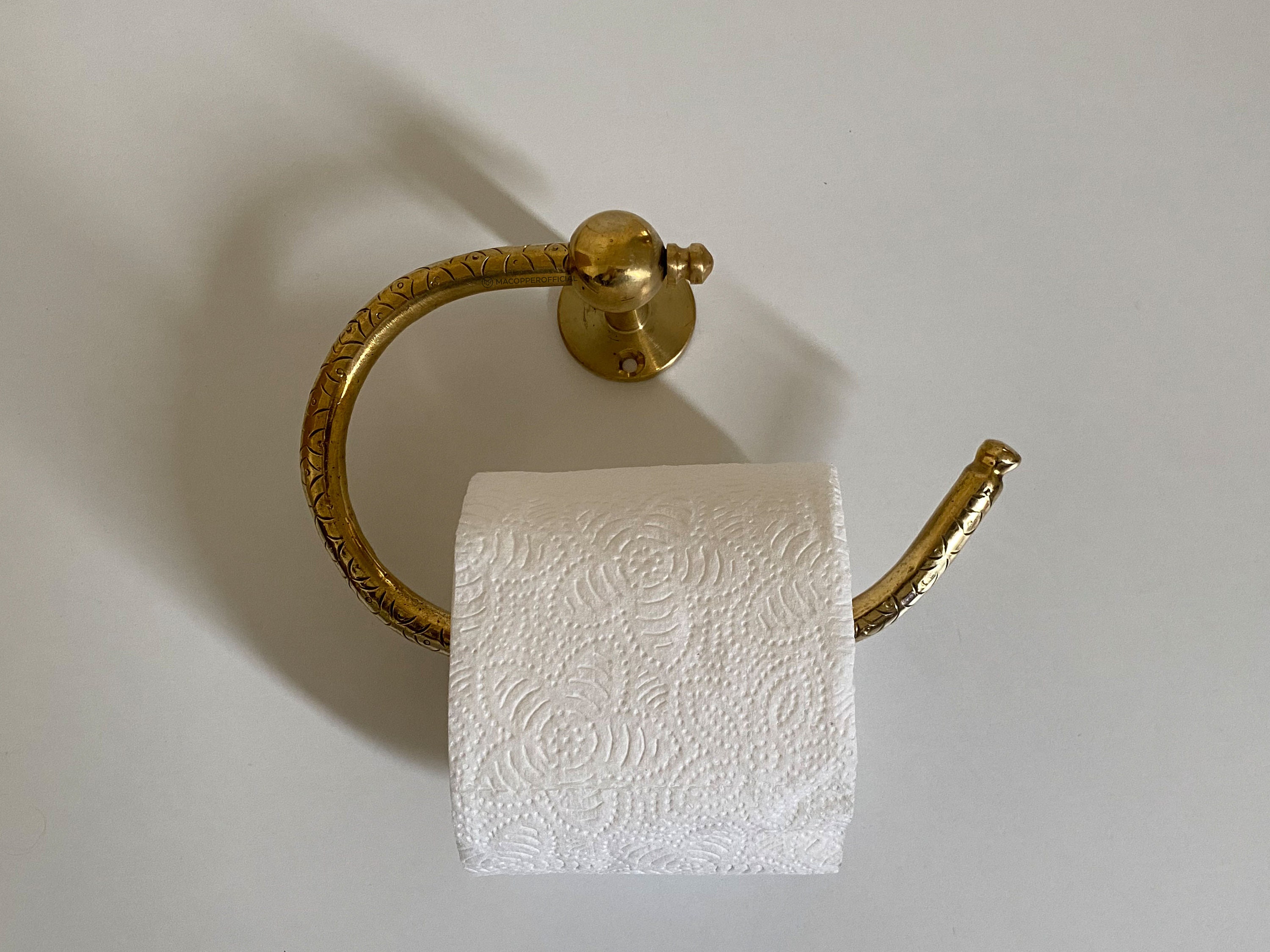 Allied Brass Fresno Collection Rollerless Toilet Paper Holder - Unlacquered Brass