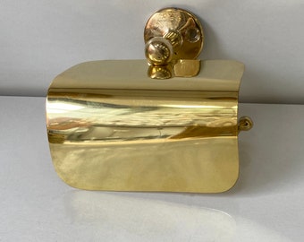 Wall Mounted Toilet Paper Holder, Unlacquered Solid brass Bathroom Holders, Rack Tissue Storage, Toilet Paper Holder, Gold Paper Holder,Gift