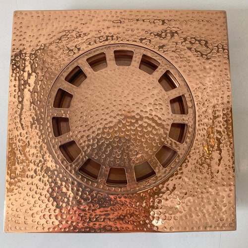 Copper Floor Drain Engraved Square Shower Drain Etsy