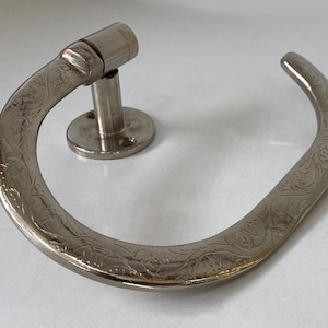Portarotolo per carta igienica con finitura argento, portarotolo per polvere artigianale, portarotolo a parete, supporti per il bagno, regalo