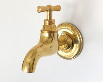 Outdoor sink brass wall faucet , small water spigot