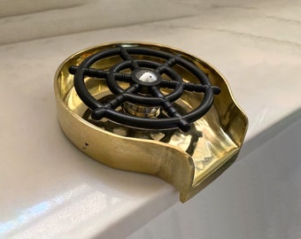 Enjuagador de vidrio para fregadero de cocina, limpiador de botellas de latón pesado, accesorio para fregadero, accesorio para grifo de bar en casa.