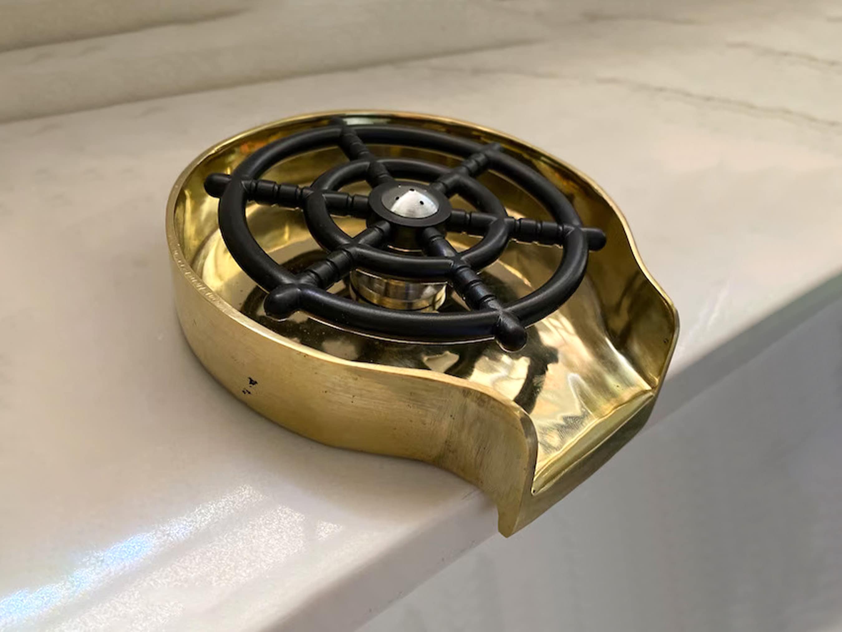 Glass Rinser for Kitchen Sink, Heavy Brass Bottle Washer Cup Cleaner ...