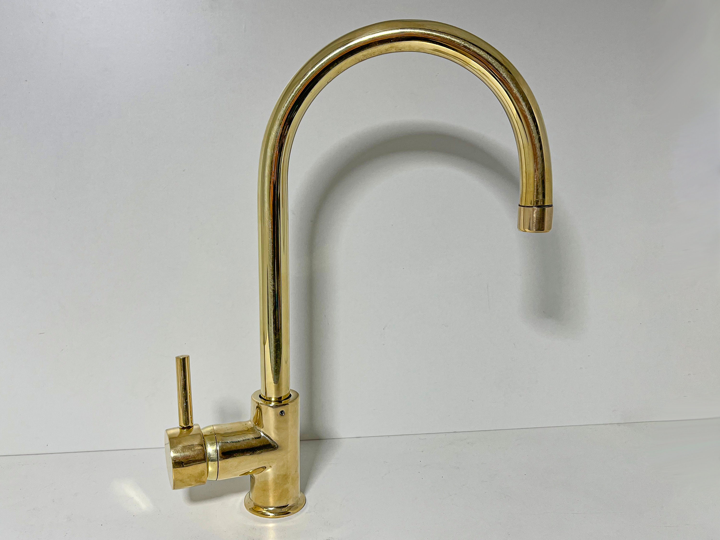 Brass Basin Mixer Tap Gooseneck Bathroom Vanity Solid Brass Etsy