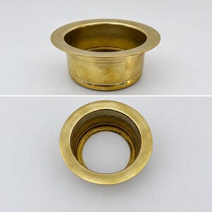 Unlacquered Brass Garbage Disposal Flange - Deep Kitchen Sink Flange, Fits 3-1/2 Inch Standard Drain Hole | Handmade Moroccan Solid Brass image 4