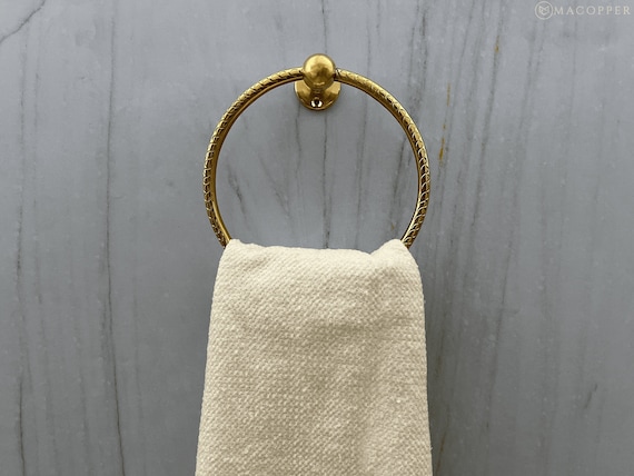 Biutimarden Wall Mounted Towel Ring - Rustproof Brass Oval Towel Holder For Bathroom
