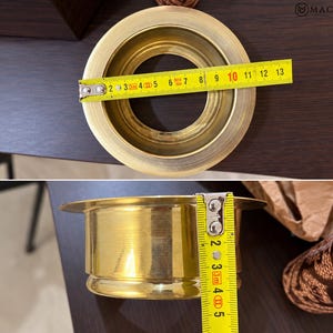 Unlacquered Brass Garbage Disposal Flange - Deep Kitchen Sink Flange, Fits 3-1/2 Inch Standard Drain Hole | Handmade Moroccan Solid Brass image 2