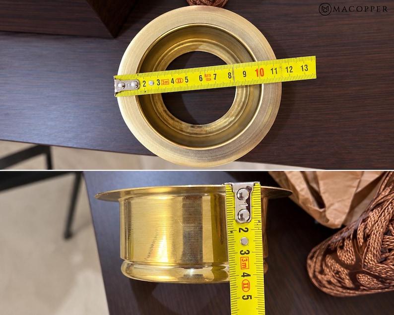Unlacquered Brass Garbage Disposal Flange - Deep Kitchen Sink Flange, Fits 3-1/2 Inch Standard Drain Hole | Handmade Moroccan Solid Brass image 2