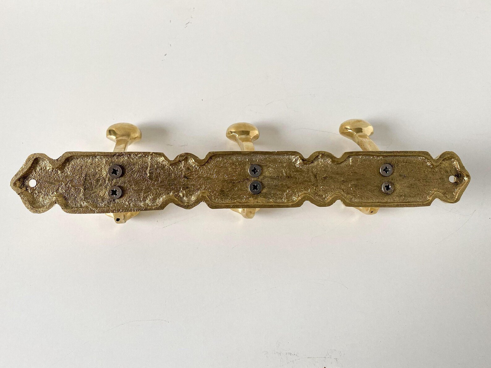 Vintage Brass Coat Rack Wall Mounted Solid Brass Coat Hook Etsy