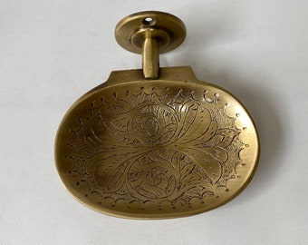 Antique Styled Bronze Handcrafted Soap Plate Dish , Hand Engraved Soap Tray Holder, Sponge Holder Soap Holder , Vintage Bathroom Essentials