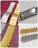 18mm,19mm ,20mm silver ,gold colour  stainless Steel beads of rice  bracelet band tape strap for Vintage omega watches 