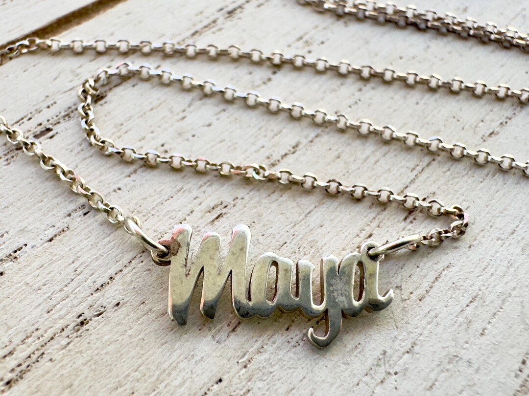 925 Sterling Silver “maya” Chain Necklace- Minimalist - Etsy