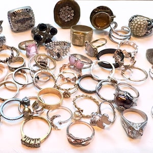 Vintage To Now Mixed Variety 50 Piece Ring Collection Ref. 013