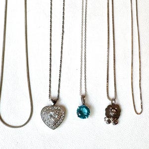 5 Stück Lot Versilberte Kette / Halsketten
