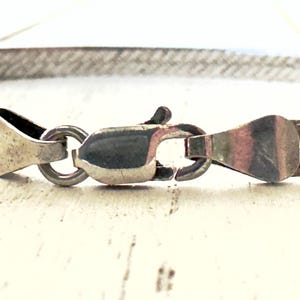 Bracciale vintage a spina di pesce in argento sterling 925 da 7 pollici
