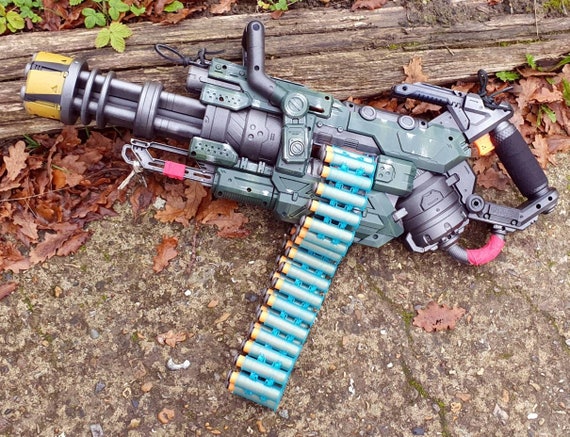 Realistic Nerf Minigun Slam Fire -