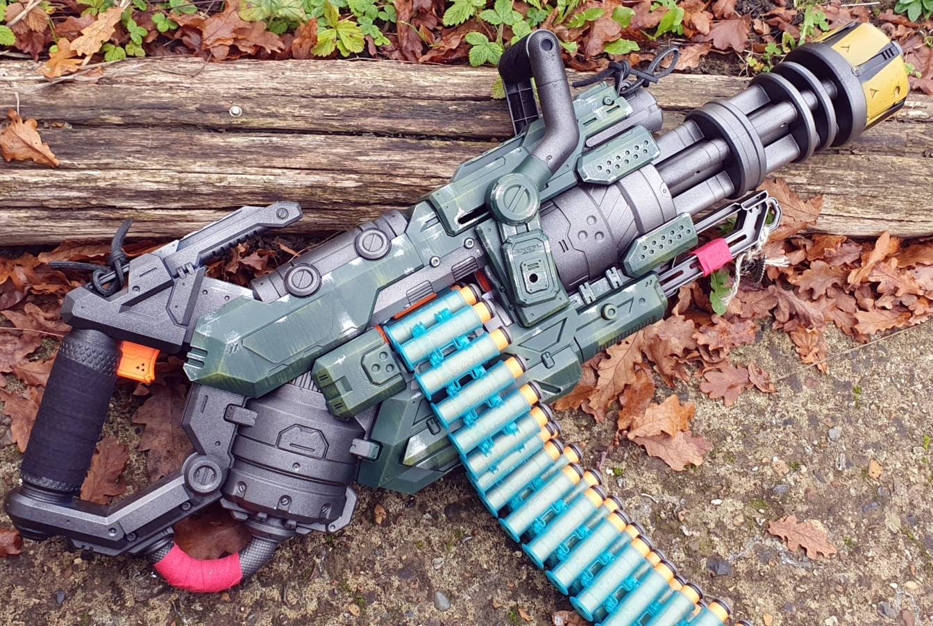 mobiel Supersonische snelheid Lelie Realistische Nerf Minigun met slam fire - Etsy Nederland