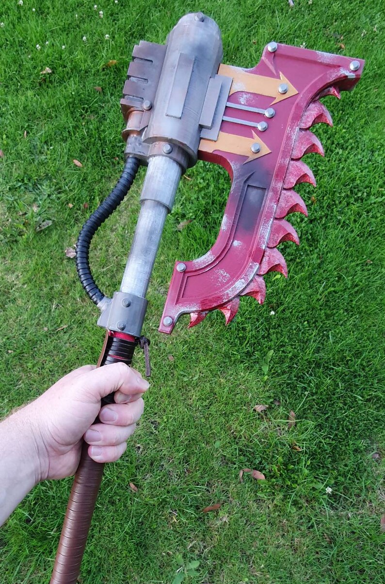 Khorne Chainaxe for LARP Display or Cosplay - Etsy Ireland