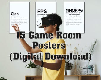 Gaming Slang Posters: Funny Gamer Room Decor (Digital Download)