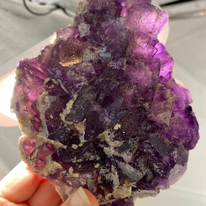 Purple Clear Cube Fluorite 896.6g