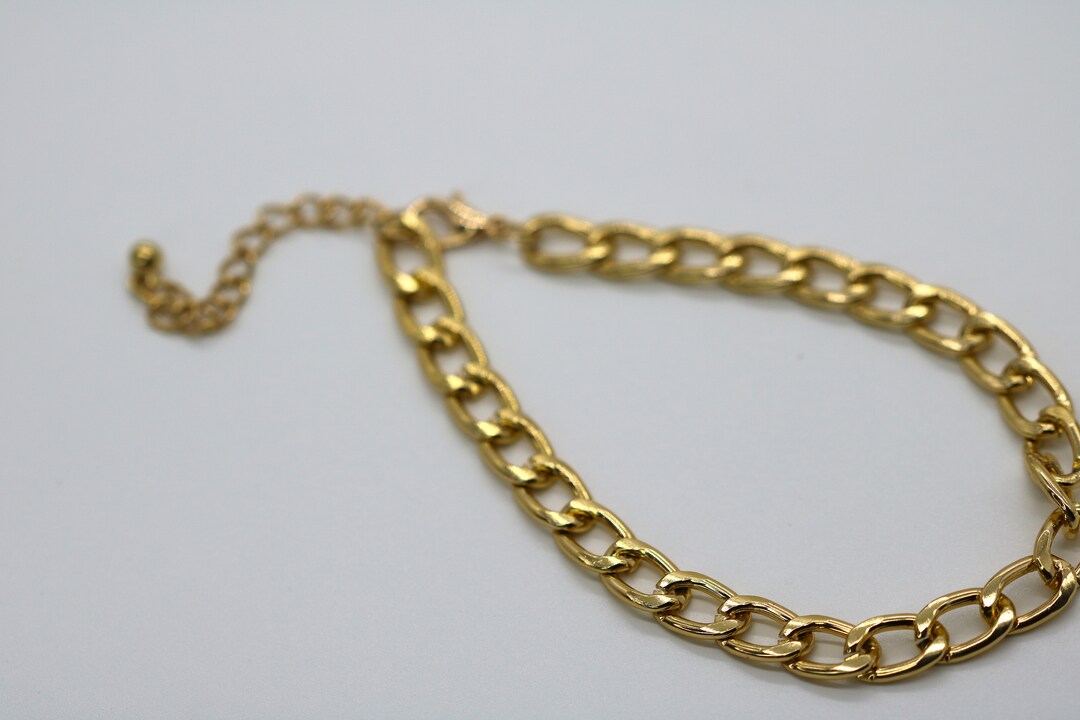 Gold Plated Anklet Yellow Gold Anklet Valentines Gift Perfect Gift for