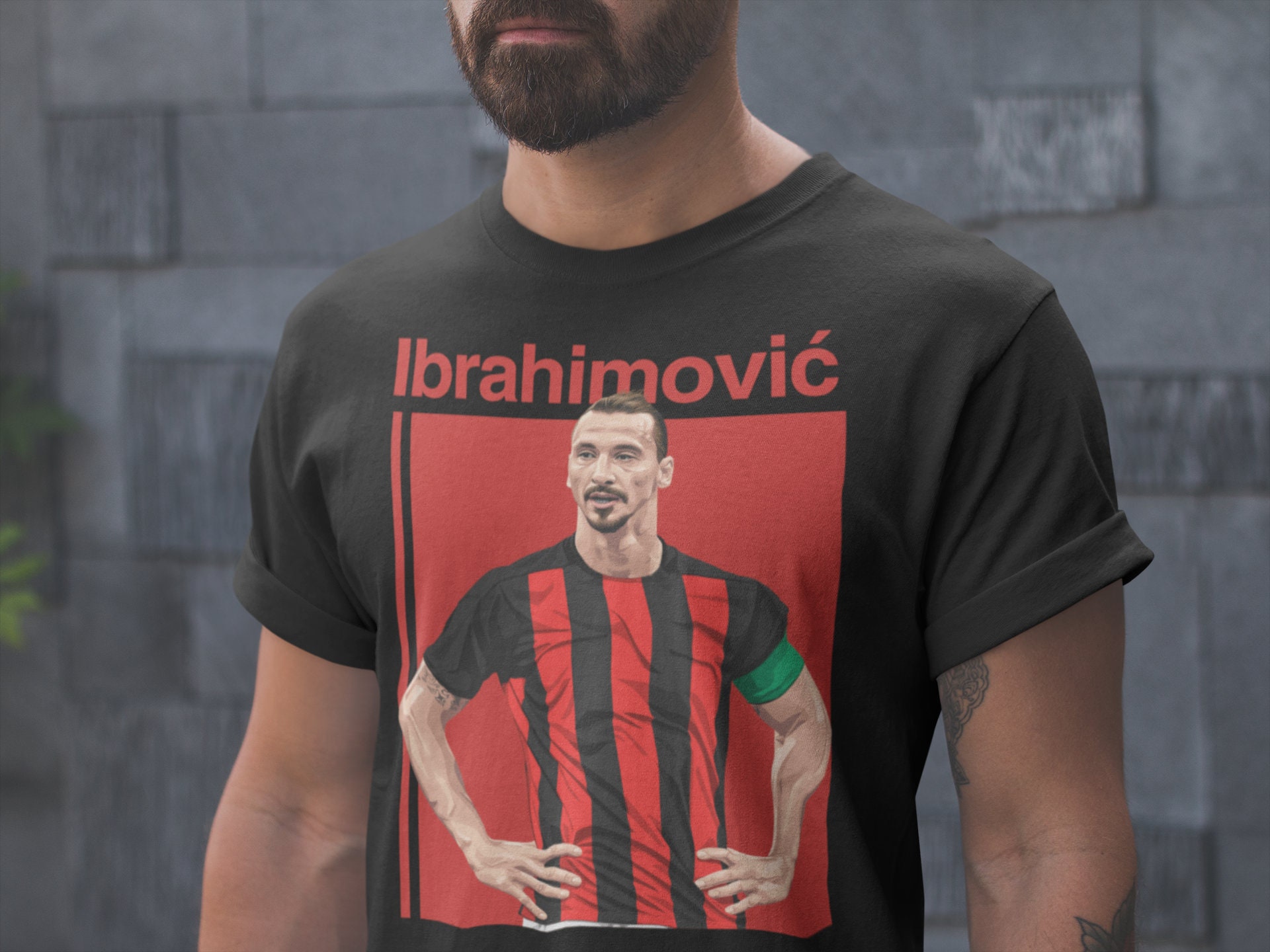 Zlatan Ibrahimovi Milan T shirt Zlatan AC Milan T Shirt Ibra Milan Shirt AC Milan Fan Clothing Zlatan Tee Etsy