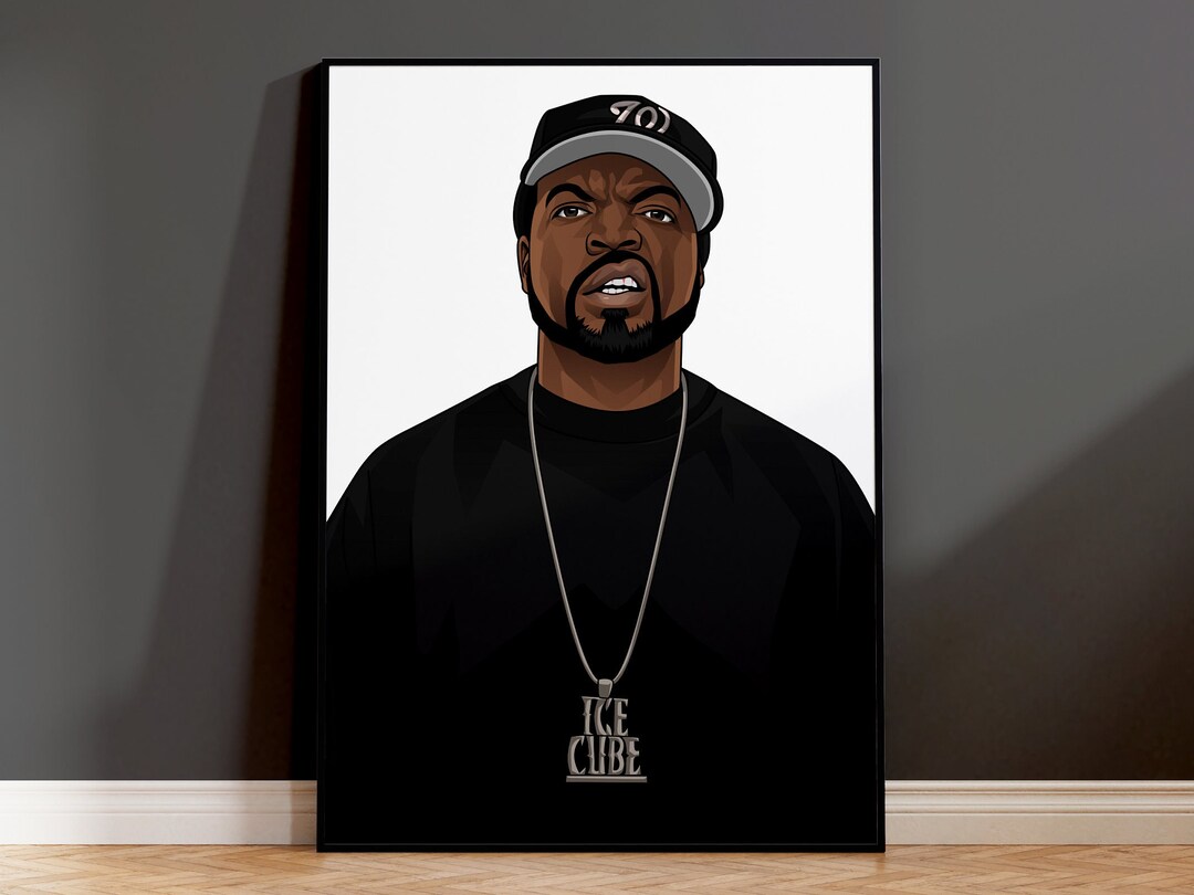 Ice Cube Print Ice Cube Poster Hip Hop Print Rapper Poster NWA Print