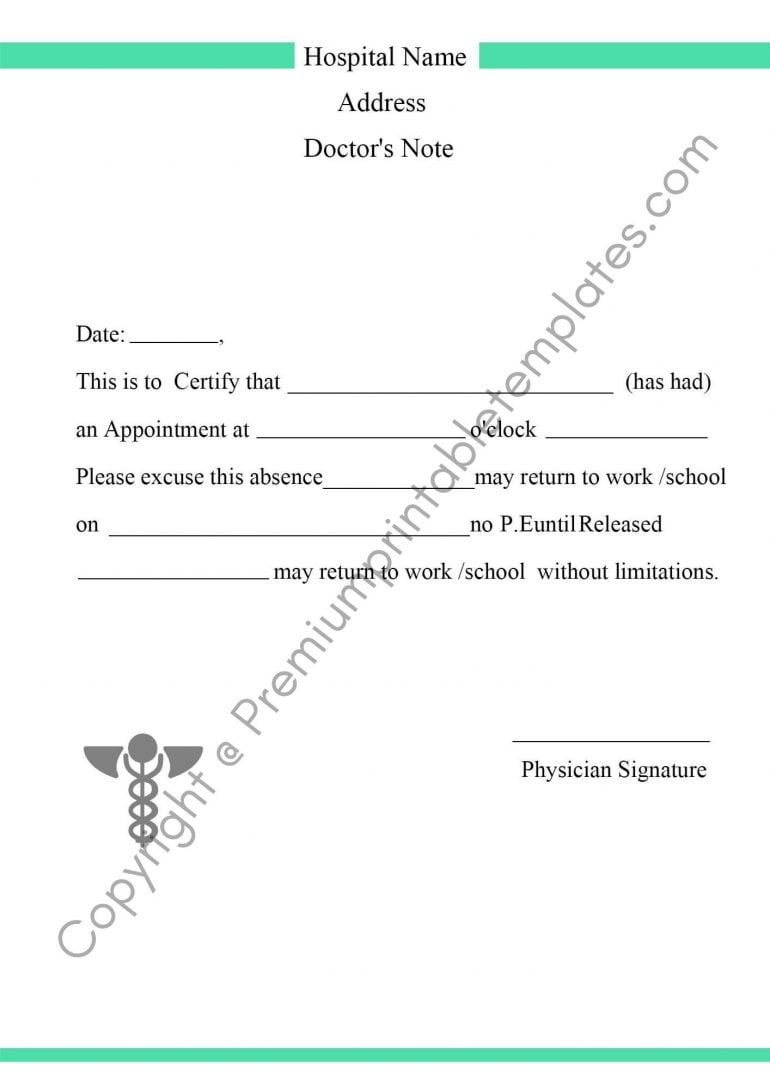 real doctors note for work pack of 4 etsy