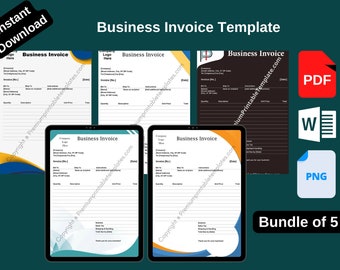 Business Invoice Template [Pack of 5]