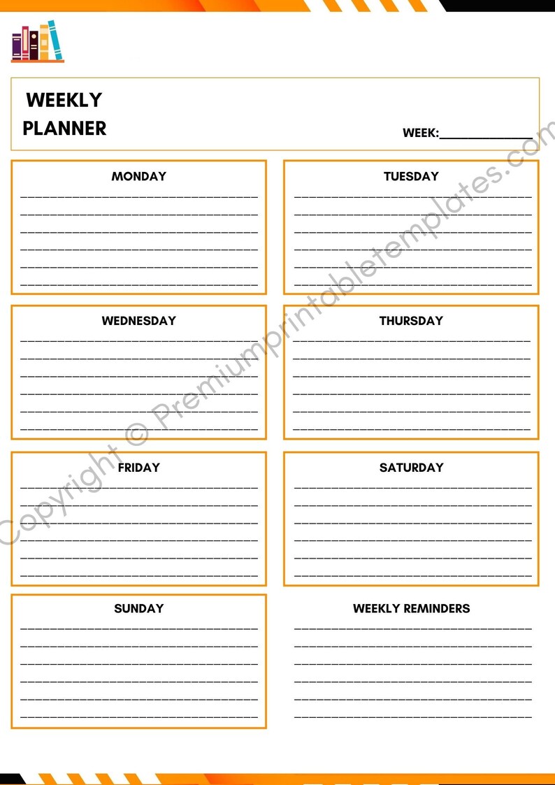 Printable Academic Planner Template in PDF and Word 5 Pagescanva - Etsy