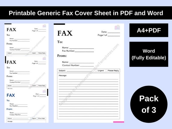 generic fax cover sheet pdf