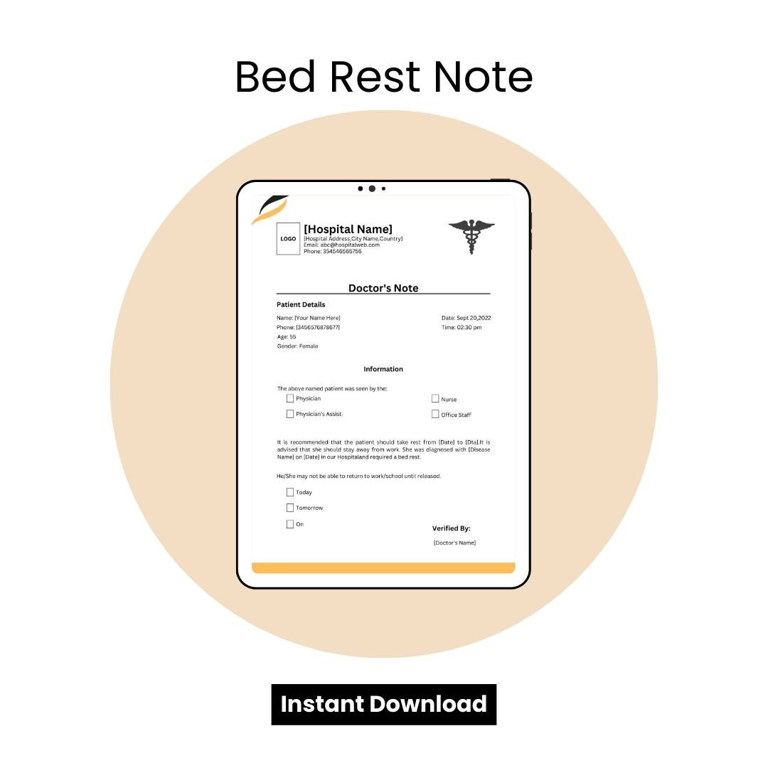 bed-rest-note-from-doctor-printable-template-in-pdf-word-etsy