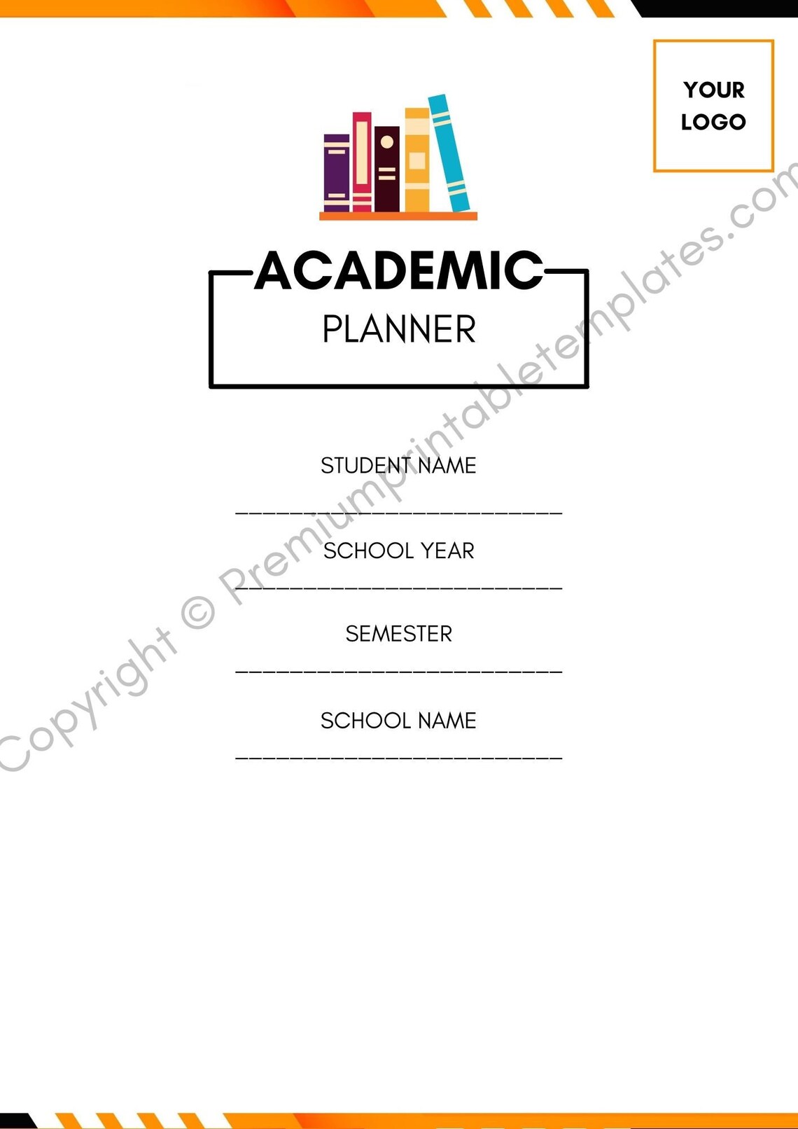 Printable Academic Planner Template in PDF and Word 5 Pagescanva - Etsy