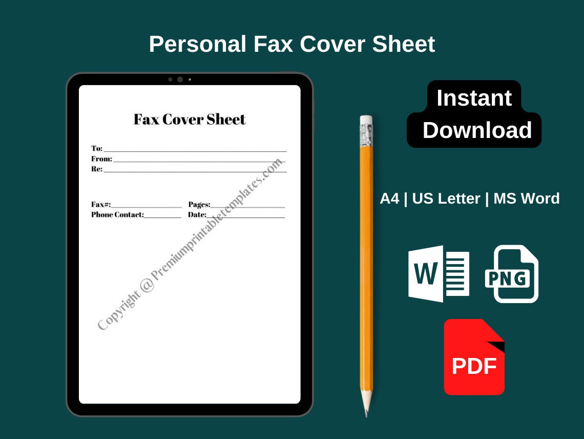 Fax Cover Sheet - Etsy