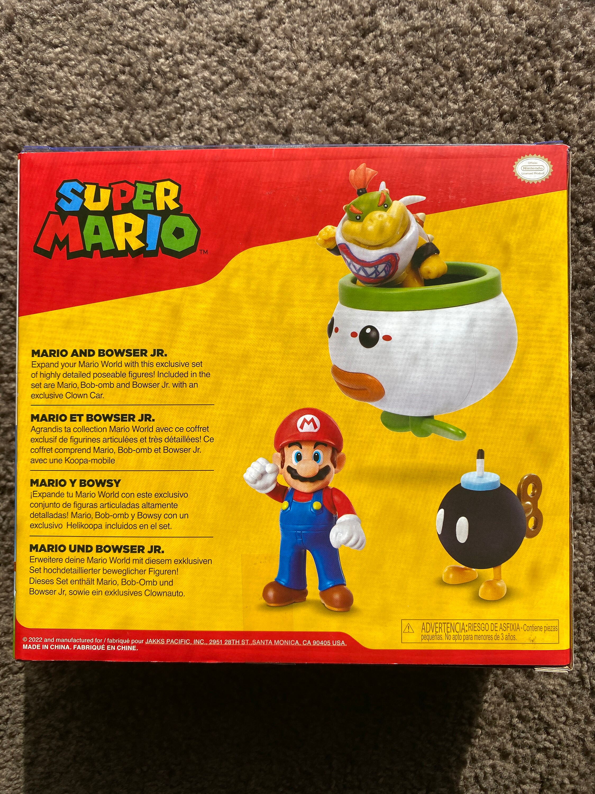 Jakks Pacific Nintendo Super Mario and Bowser Jr 2.5-in Figure Set 5-Pack