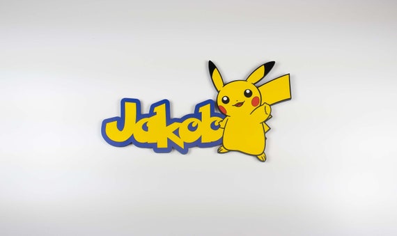 Porte-nom Pikachu, Pokémon, super idées cadeaux, cadeau d'anniversaire,  cadeau pour les enfants ou pour les fans de Pokémon, chambre d'enfant.  enfants -  France