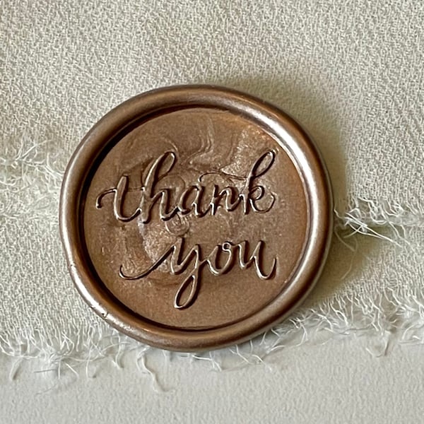 Thank You Wax Seal, Thank You Card Seal, Wax Seal Stickers, Adhesive Wax Seal