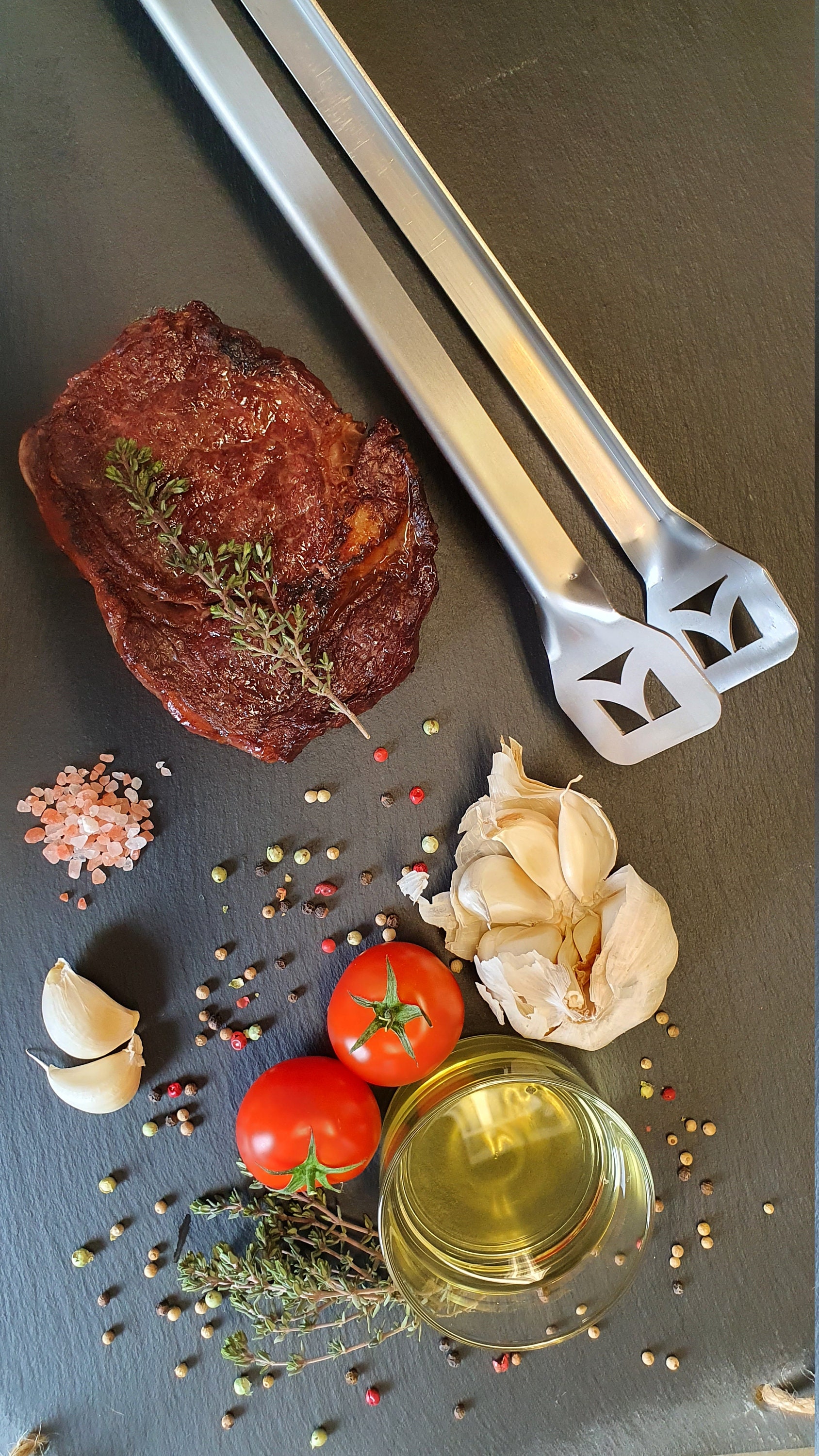 XXL Stainless Steel Barbecue Tongs 58 Cm Rustproof Made in Germany Bbq